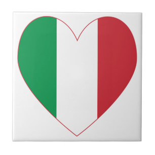 Italian Heart Flag Tile