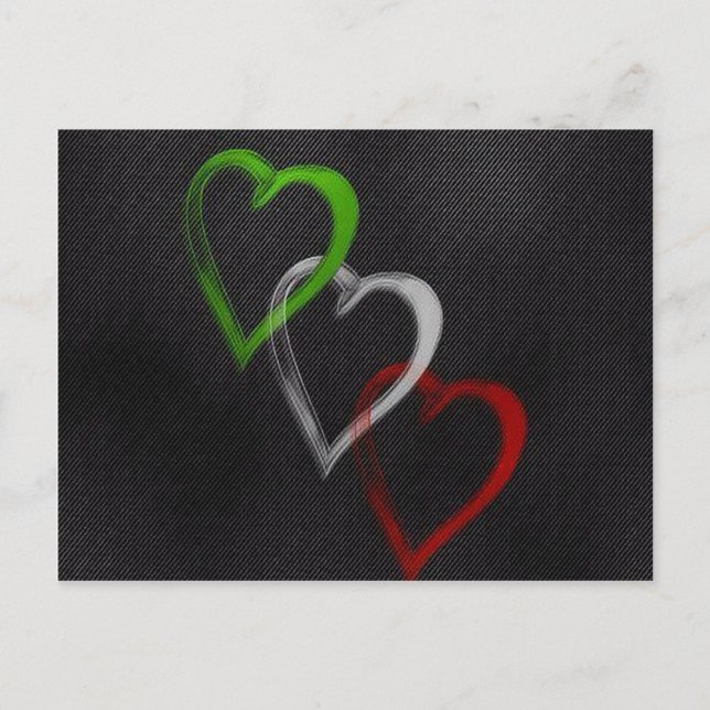 Italian Hearts Postcard (Front)