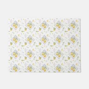 Italian Heritage Riviera Front Watercolor Lemon Doormat