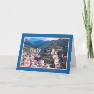 "ITALIAN HILLSIDE VILLAGE/BLDGS. "TUMBLING" DOWN H CARD