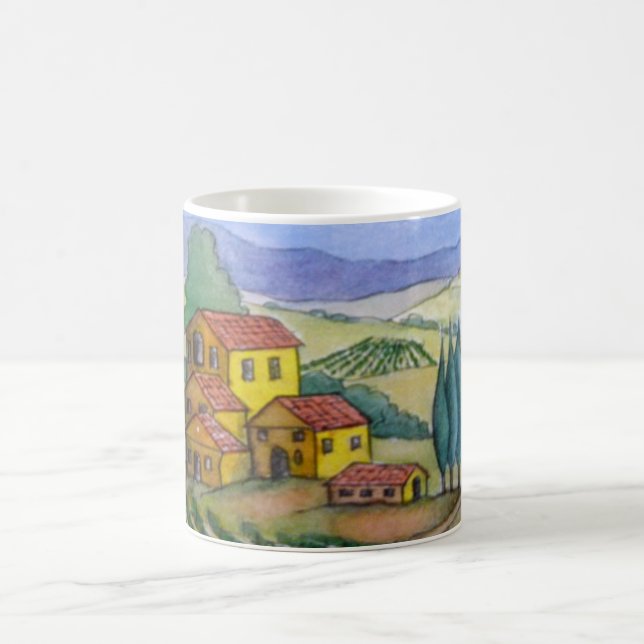 Italian Hilltown in Chianti Coffee Mug (Center)