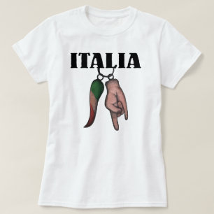 ITALIAN HORN T SHIRT EVIL EYE, CORNO