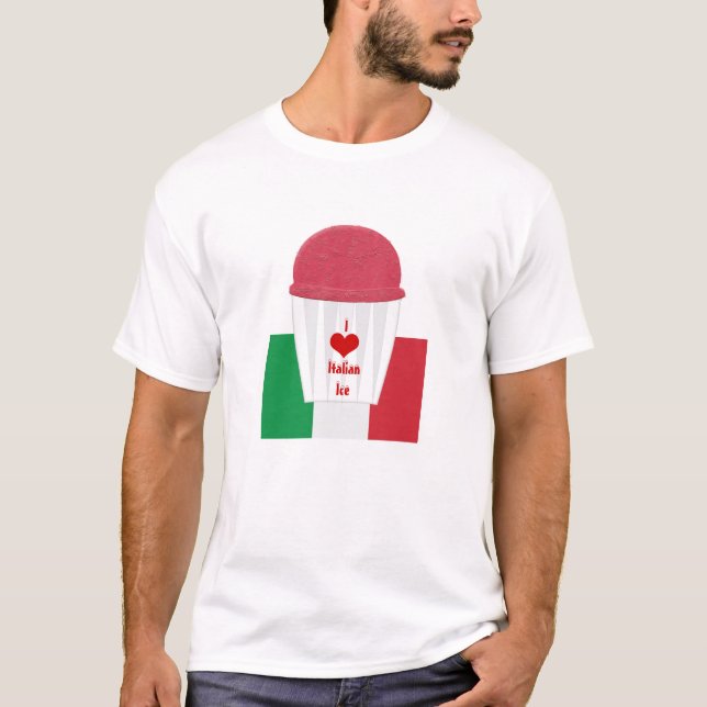 Italian Ice Cup colourful Italian Ice shirt flag (Front)