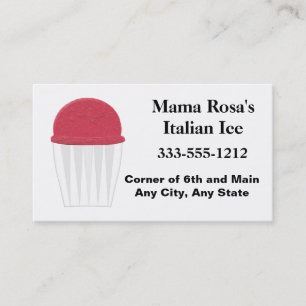 Italian Ice Vendor or Shop Business Card