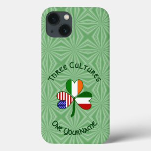 Italian Irish American Shamrock Flag Personalized  iPhone 13 Case
