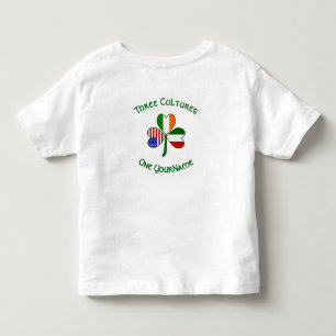 Italian Irish American Shamrock Flag Personalized  Toddler T-shirt