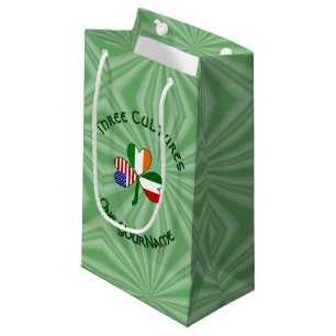 Italian Irish American Shamrock Personalized Small Gift Bag
