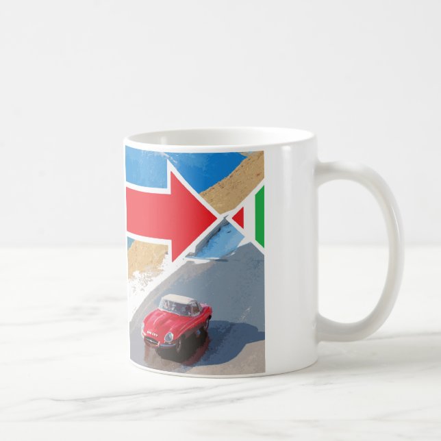 Italian Job Jaguar E-Type 848CRY Mug (Right)