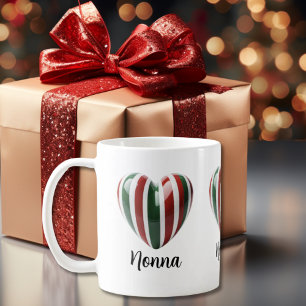 Italian Joy: Customized Flag Heart Mug