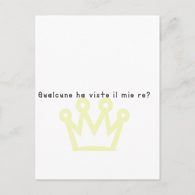 Italian-King Postcard (Front)