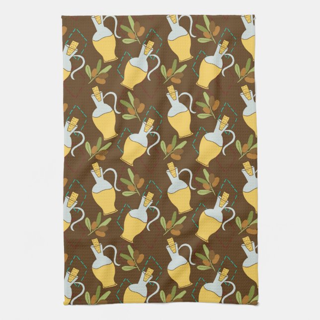 Italian Kitchen Olive Oil Kitchen Towel (Vertical)