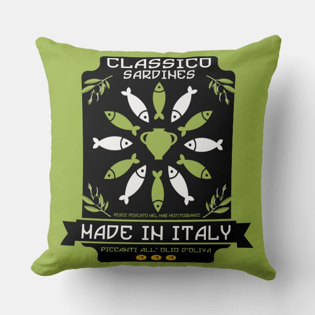 Italian Kitchen Throw Pillow (Front)