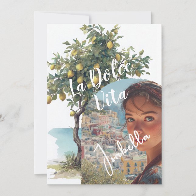Italian La Dolce Vita Bridal Shower Invitation (Front)