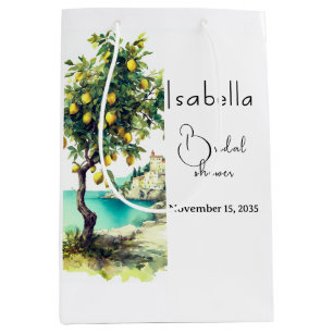 Italian La Dolce Vita Bridal Shower Medium Gift Bag