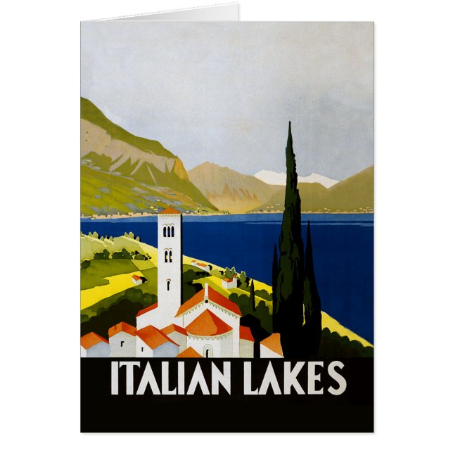 Italian Lakes Vintage Travel Italy (Front)