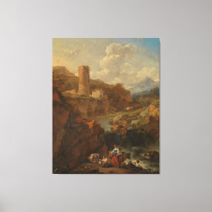 Italian Landscape, Nicolaes Pietersz. Berchem, 165 Canvas Print