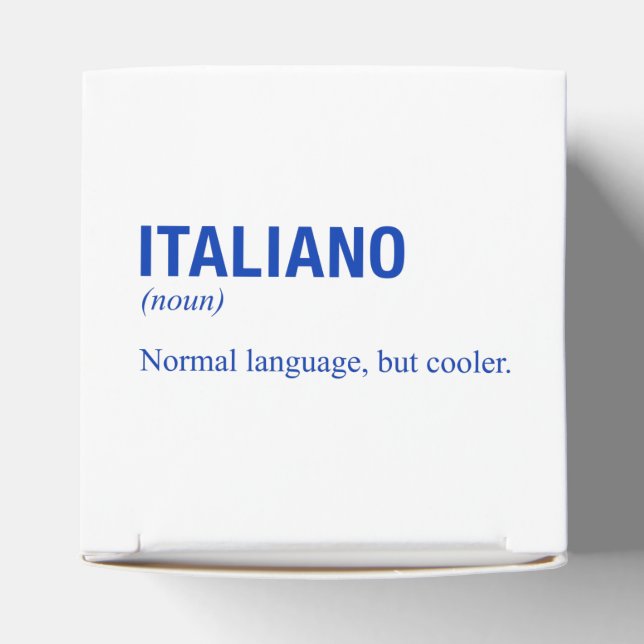 ITALIAN Language Favor Box (Top)