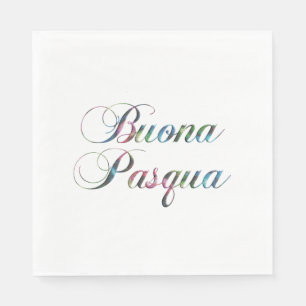 Italian Language Happy Easter Buona Pasqua Napkin