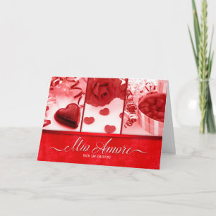 Italian Language Romantic Valentine in Red Holiday Card
