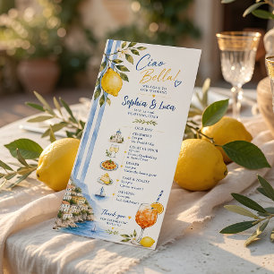 Italian Lemon Amalfi Coast Wedding Program