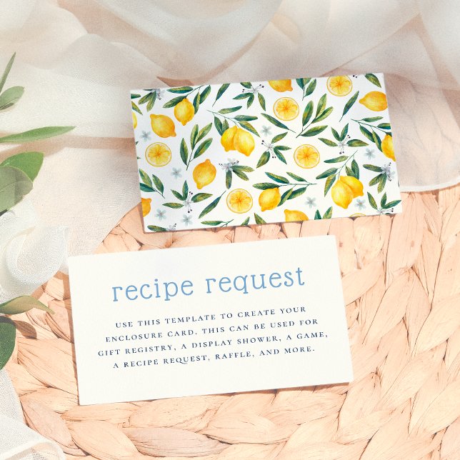 Italian Lemon Bridal Shower Insert Recipe Request (Creator Uploaded)
