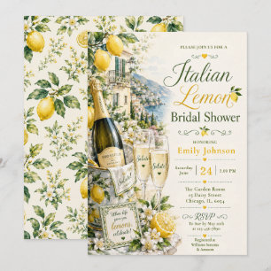 Italian Lemon Bridal Shower Invitation