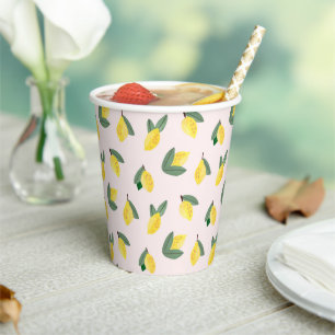 Italian Lemon Bridal Shower Paper Cups