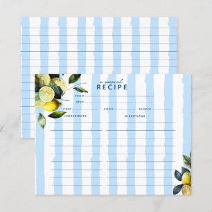 Italian Lemon Bridal Shower   Recipe Cards