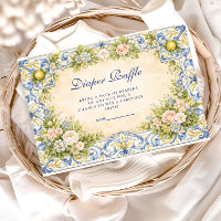 Italian Lemon Floral Frame Diapper Raffle