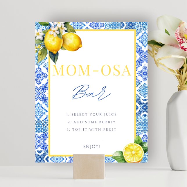 Italian Lemon Momosa Bar Sign Poster (Italian Lemon Momosa Bar Sign Poster)