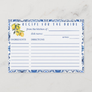Italian Lemon Recipe Card