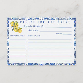 Italian Lemon Recipe Card