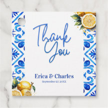 Italian Lemon Thank You Wedding Favour