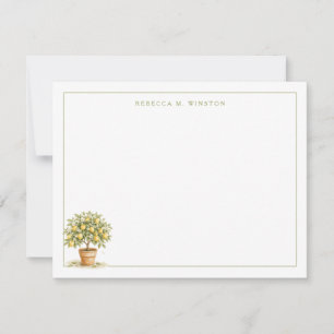 Italian Lemon Tree Personalized Stationery Card