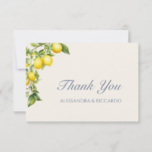 Italian Lemon Wedding Thank You Card