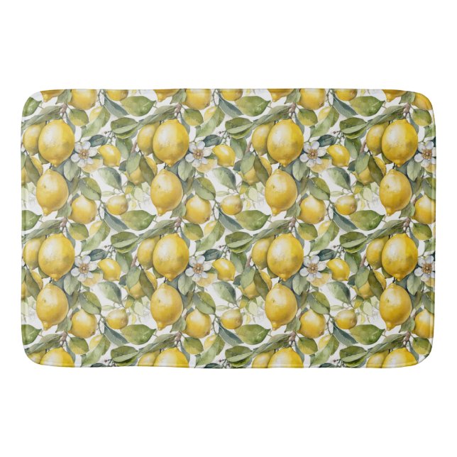 Italian Lemons Amalfi Coast Bath Mat (Front)