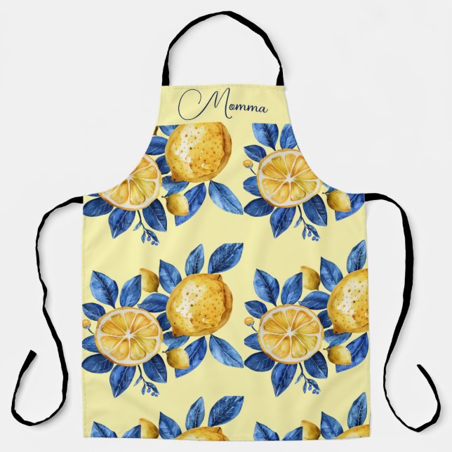 Italian Lemons Personalized Apron (Front)