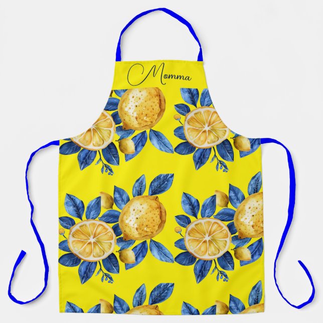 Italian Lemons Personalized Apron (Front)