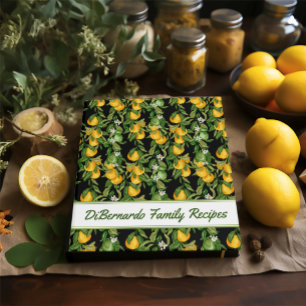 Italian Lemons Personalized Family Recipes Binder