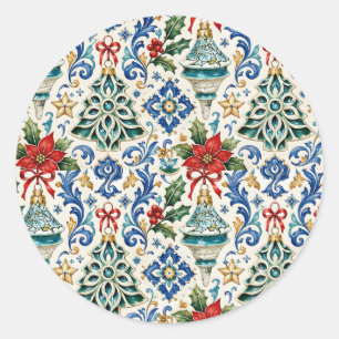 Italian Majolica Christmas Stickers