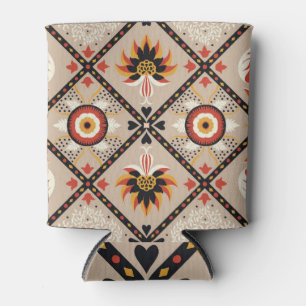 Italian Majolica: Embroidered Tile Art Can Cooler