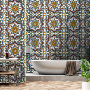 Italian Majolica Pattern Wallpaper