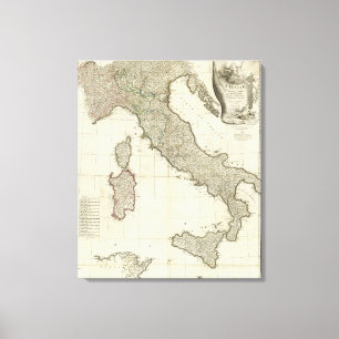 Italian Map Canvas Print