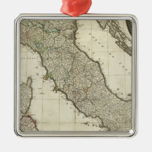 Italian Map Metal Ornament