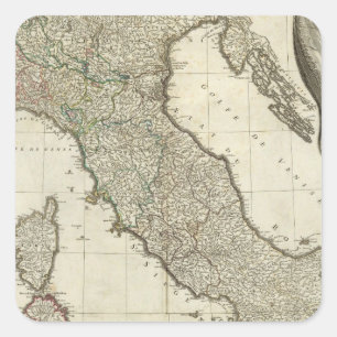Italian Map Square Sticker