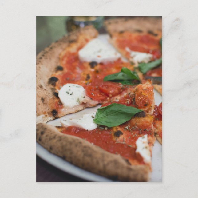 Italian Margherita Pizza Postcard (Front)