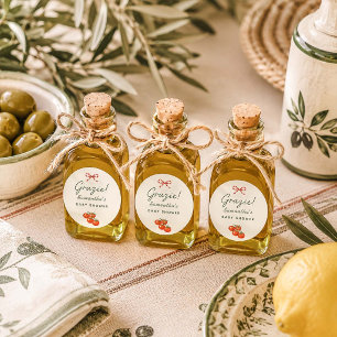 Italian Market Baby Shower Favour Classic Round Sticker