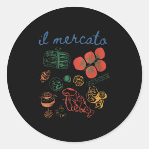 Italian Market Sardines Tinned Fish Coast Tomato G Classic Round Sticker