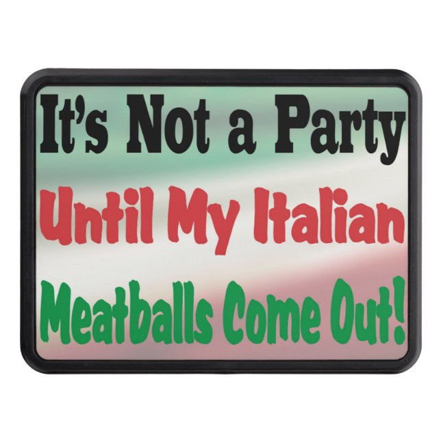 Italian Meatballs Trailer Hitch Trailer Hitch Cover (Front)