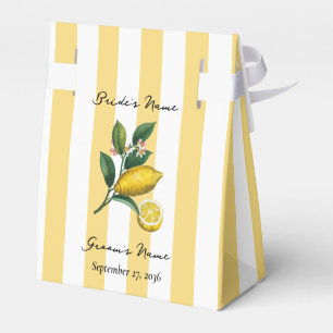 Italian Mediterranean Citrus Lemon Orange Wedding Favor Box